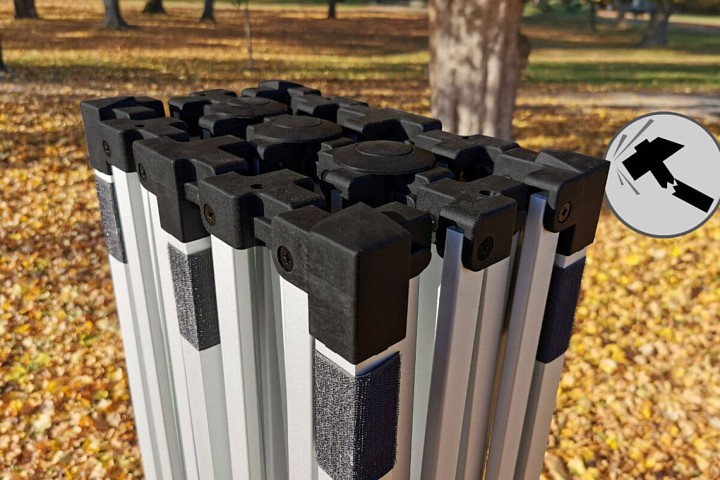 3mx6m Vikbart lusthus för reklamtryck