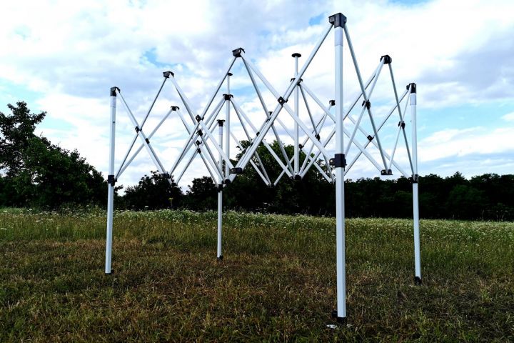 Fällbart lusthus för reklamtryck 2x3m